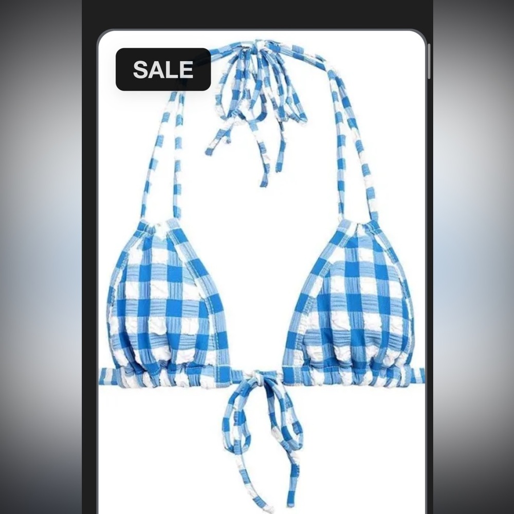 Montce Blue and White Gingham Bikini Set